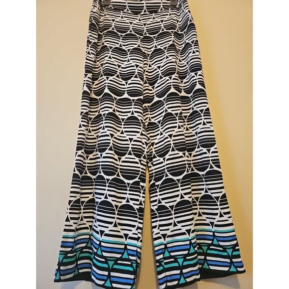 Kaari Blue‎ black and white Flowy Casual Pants Size Medium - Picture 5 of 12